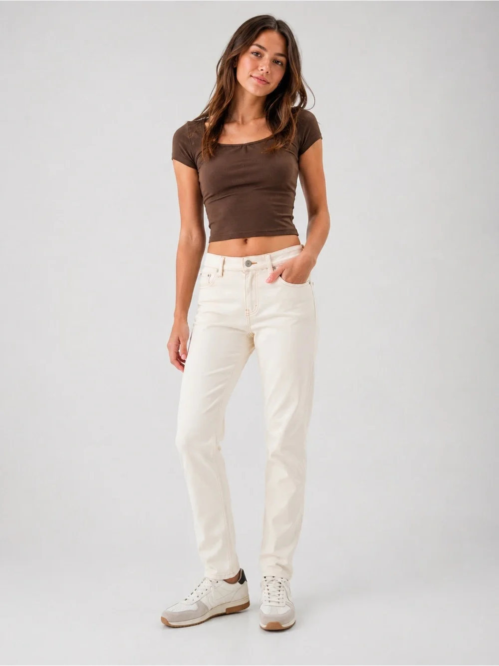 Gap Kids French White Stain Resistant Stretch Slim Jeans 16 Adjustable Waist